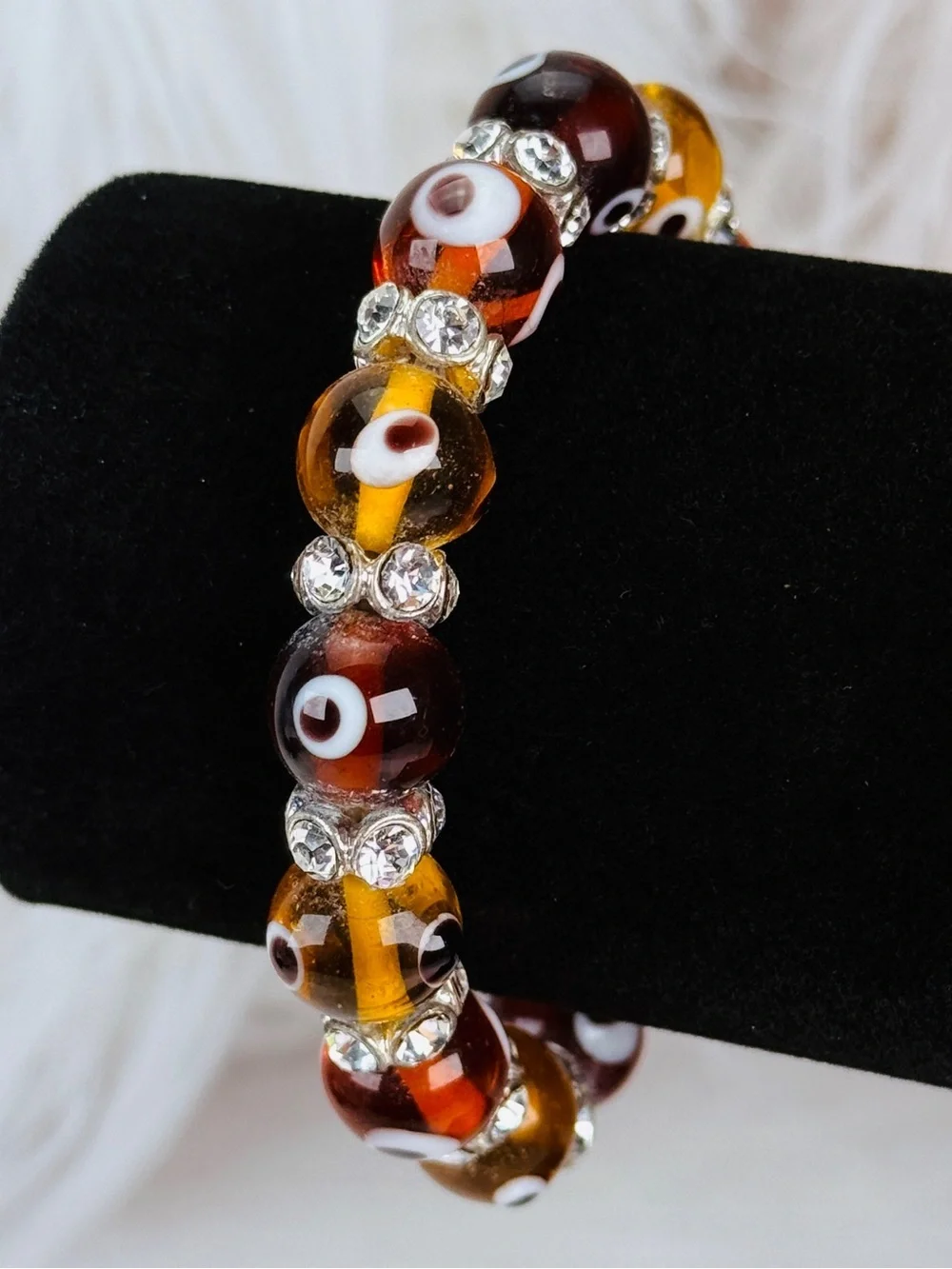 Earthtones Multicolor Beaded Stretch Bracelet